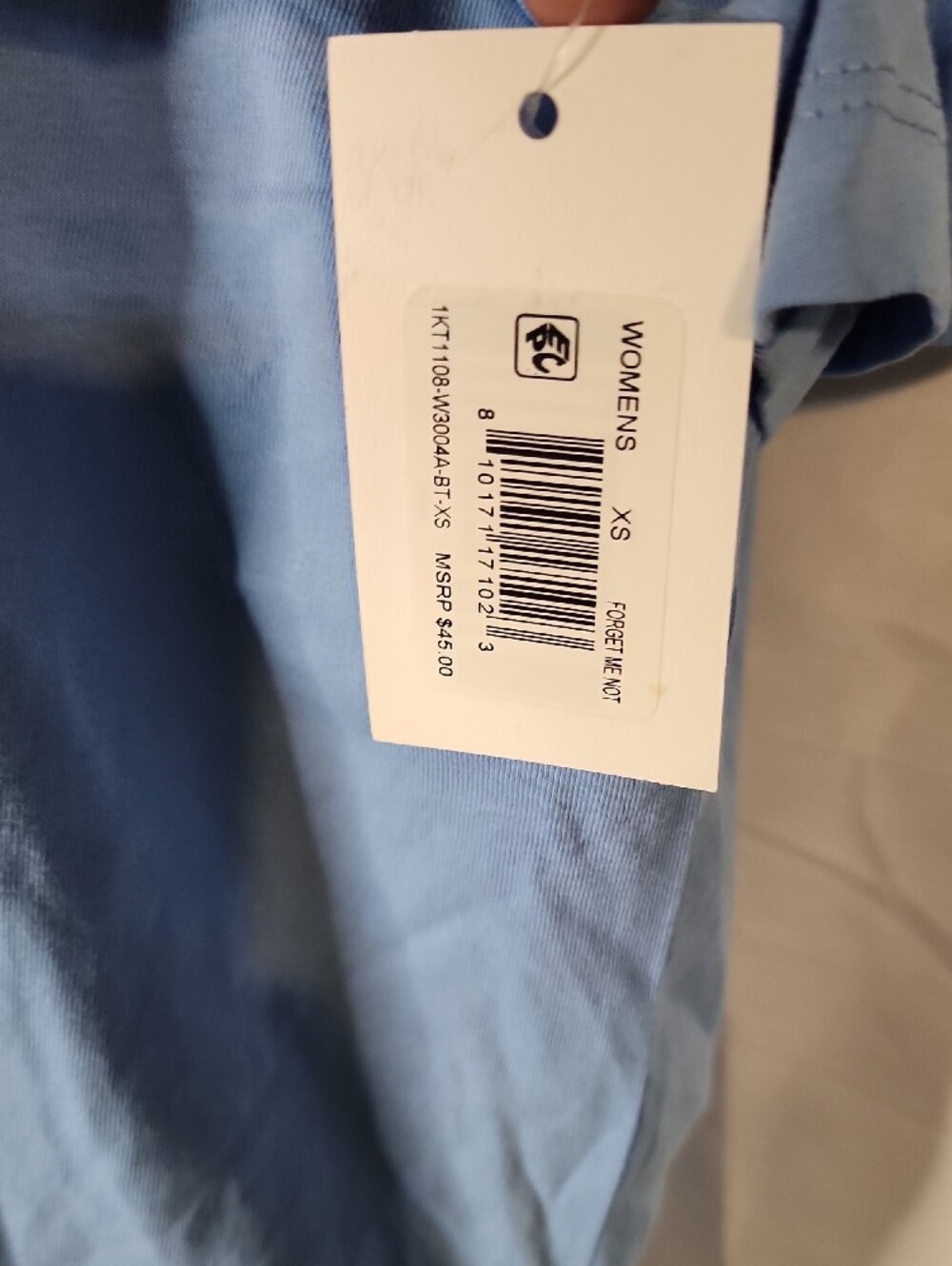 HALFDAYS Forget Me Not Light Blue Graphic Tee Women's Size XS New With Tag - Picture 4 of 4